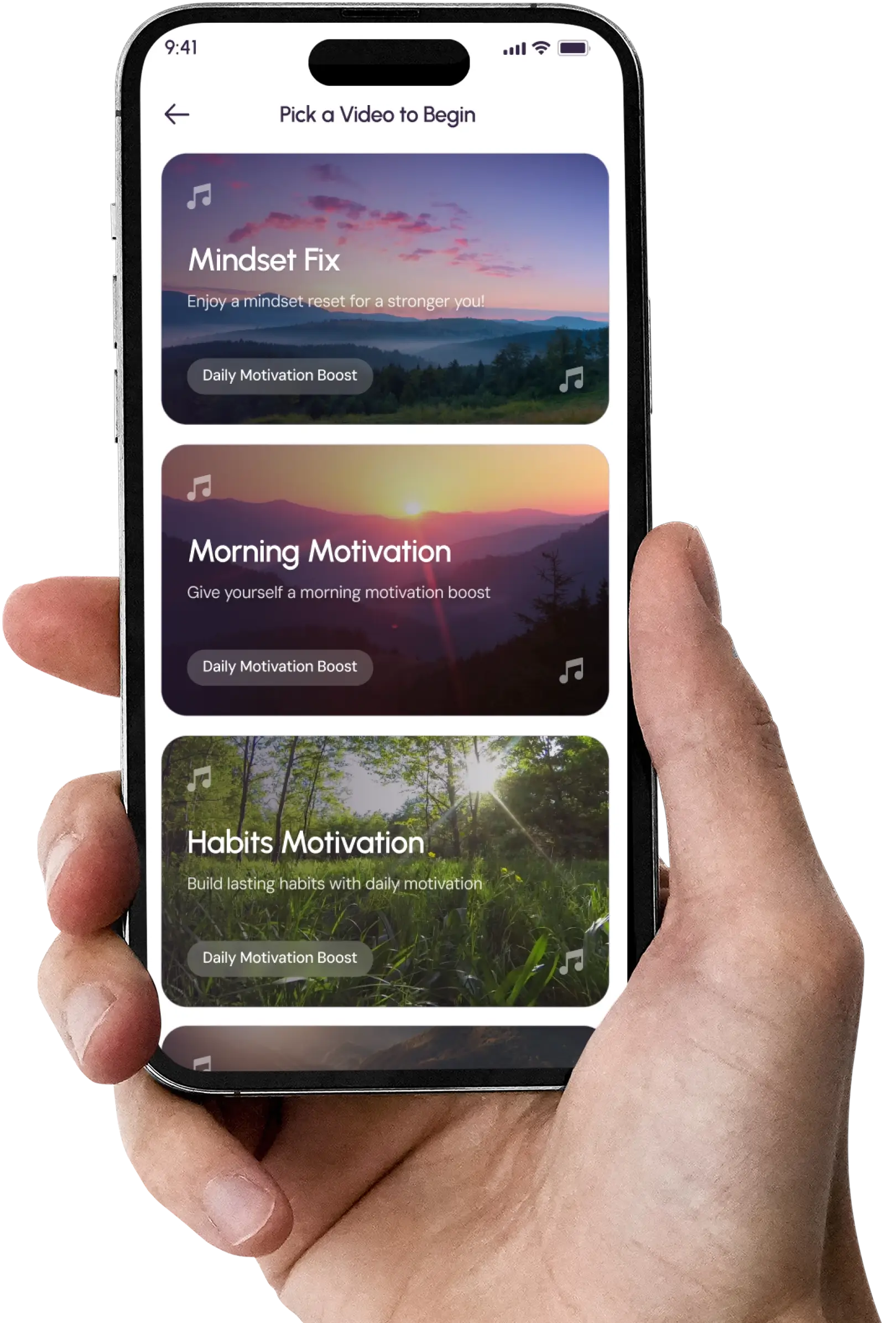 motivation audio screenshot