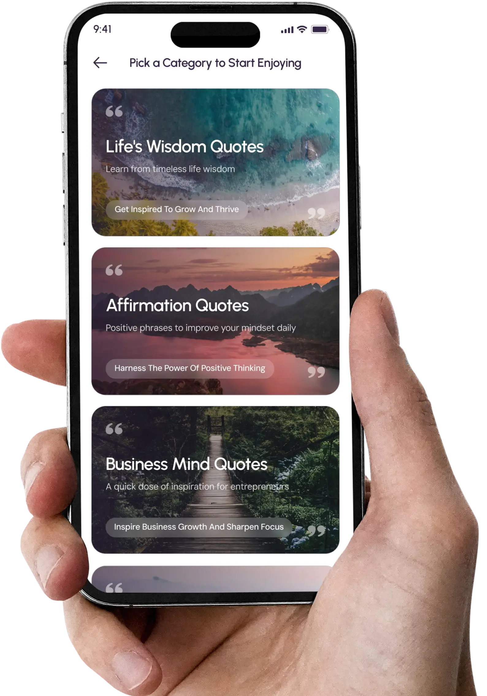 motivation audio app screenshot