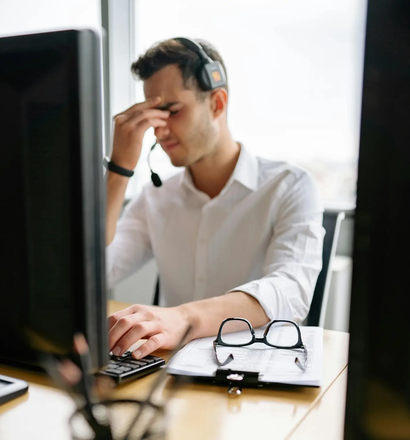 salesperson stressed