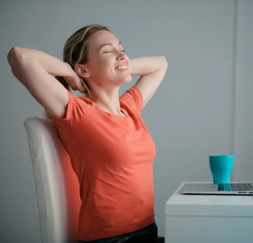 stretching at office