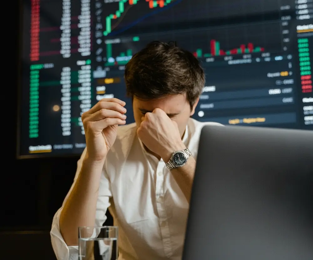 trader stressed